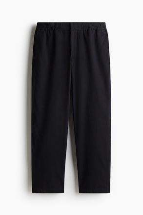 H&M Twillhose aus Baumwollmix in Relaxed Fit - Marineblau