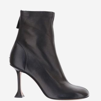 Amina Muaddi Botines de piel Iris