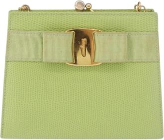 Ferragamo Pre-owned Mini Shoulder Bag - Dames - Vintage Mini Tas - Groen - ONE Size - Leer - Vintage