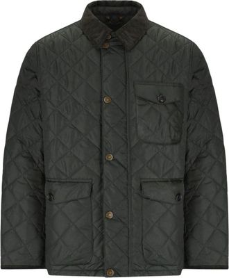 Barbour Hornby Quilted Jacket - Heren - Outdoorjassen - Groen - L - Katoen - Fitness