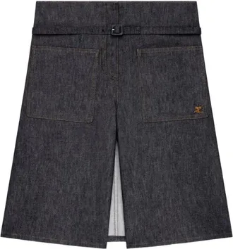 Courr&egrave;ges Pantaloni Larghi in Denim - - Shorts - Donna - Blu - M