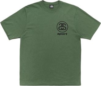 St&uuml;ssy Link Sports Pigment Dyed T-Shirt Pine 1905191-PINE