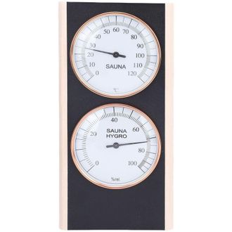 OEM Term&oacute;metro E Higr&oacute;metro 2 En 1 Para Sauna, De Madera, En Grados Celsius, Para Temperatura Y Humedad, Para Cuarto De Ducha, Spa-crezuo
