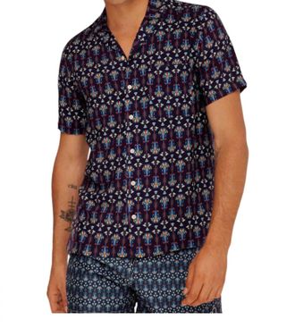 Arrels Barcelona Button Down Shirt In Blue Lotus