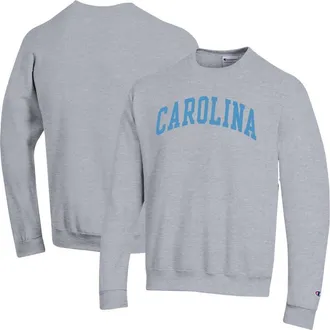 Champion Mens Champion Heather Gray North Carolina Tar Heels Basic Arch Fleece Pullover Sweatshirt at Nordstrom, Size X-Large
