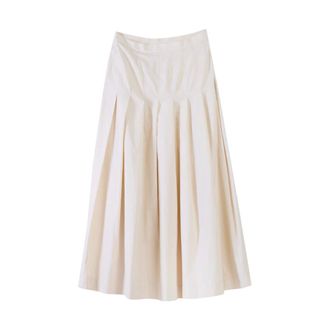 Paul Smith Gonna Lunga Pieghe - female - Paul Smith - Maxi Skirts - Beige - XS - Skirts