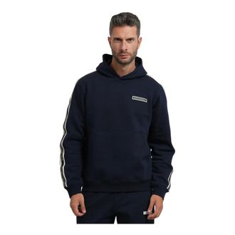 Emporio Armani Sudadera con capucha y cinta con logo - Sweatshirts & Hoodies - Hombre - Azul - 3XL