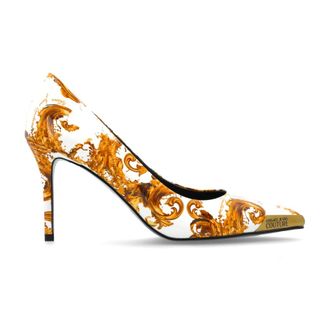 Versace Jeans Couture Pumps, female, White, Size: 10 US Baroque Print Pumps