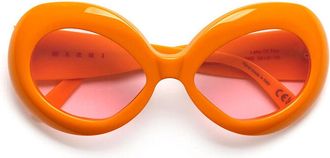 Marni Lake Of Fire Orange ONE Mens Sunglasses Orange Size 58