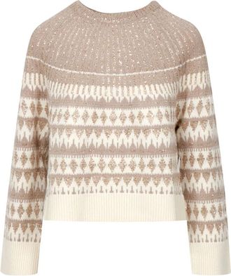 Pennyblack Xanadu Sweater - Dames - Ronde hals truien - Beige - M - Wol - Truien & Vesten