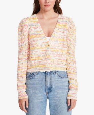 BB Dakota Bb Dakota by Steve Madden Cardigan Women Multicolor Puff Sleeve Cozy JZZ70