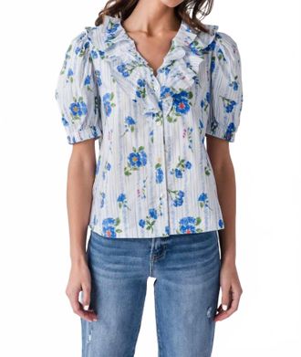 Pinch Design Belleview Bloom Top In Blue