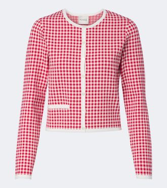 Poss&eacute; Micah gingham cardigan