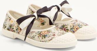 Valentino Garavani Sneaker Ballerina Bay By Bay In Tessuto Jacquard Papier Floral Donna BEIGE/MULTICOLOR 35.5
