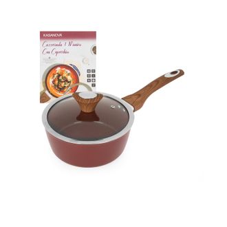 KASANOVA Casseruola un manico 20 cm coperchio burgundy New Ceramic