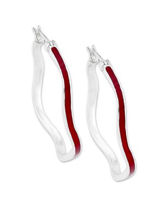 Samuel B. Silver Coral Pearl Earrings