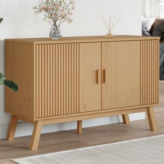 vidaXL Credenza olden Marrone 114x43x73,5 cm in Legno Massello di Pino - Vidaxl