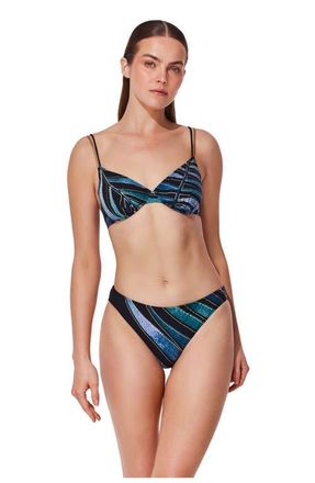 Gottex Willow Underwire Bikini Set in Black-Blue at Nordstrom, Size 12