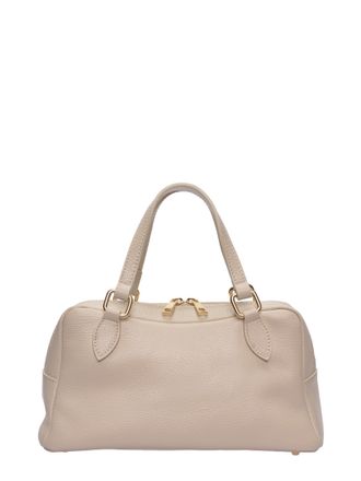 Roberta M Beige Rundleer Tas
