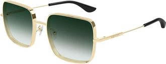 Alexander McQueen AM0564S 003 Womens Sunglasses Gold Size 55