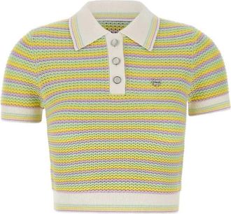 Casablanca Gestreiftes Casablanca-Poloshirt mit b&uuml;rgerlichem Logo