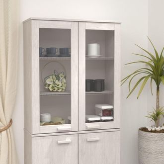 Berkfield Home Top for Highboard HAMAR White 85x35x100 cm Solid Wood Pine | Size: 85 x 35 x 100 cm