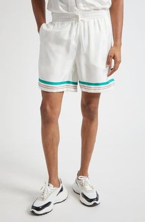 Casablanca Casa Way Drawstring Silk Shorts at Nordstrom Rack, Size Small