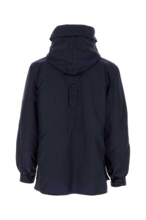 Prada Mens Navy Blue Wool Blend Jacket Bleu Giubbini
