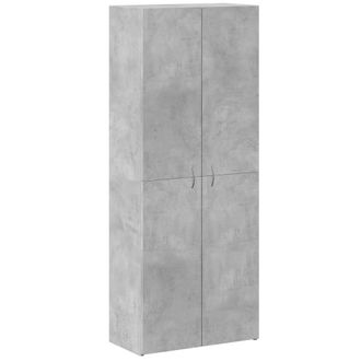 Berkfield Home File Cabinet Concrete Grey 60x32x153 cm Engineered Wood | Size: 60 x 32 x 153 cm