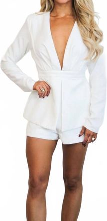 DO+BE Collection Slow It Down Long Sleeve Romper In White