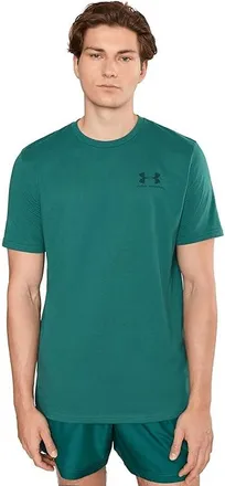 Under Armour Sportstyle Left Chest Short Sleeve Mens Clothing Rack Green/Arden Green : 2XL, Cotton/Polyester