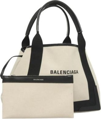 Balenciaga Pre-owned Canvas balenciaga-bags - Dames - Vintage Handtas - Wit - ONE Size - Leer - Vintage