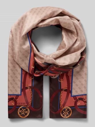 Guess Schal mit Label-Print in Beige, Gr&ouml;&szlig;e 1