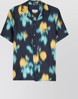 Lanvin printed cuban-collar short-sleeve shirt