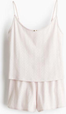 H&M Baumwollpyjama mit Pointellemuster - Pink