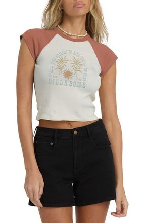 Billabong Forever Had Colorblock Cotton Graphic Baby Tee in Sedona at Nordstrom, Size X-Large