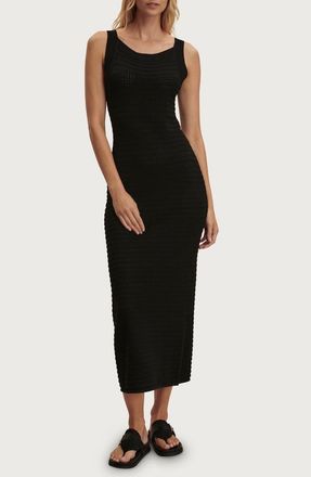 Varley Cusack Cotton Knit Dress in Black at Nordstrom, Size X-Large