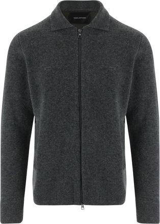 Tagliatore Wol-Katoen Blend Trui - Heren - Vesten - Grijs - L - Katoen - Truien & Vesten