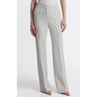 Santorelli Bethany Flared Pant in Soft Stretch Crepe in Ash at Nordstrom, Size 12