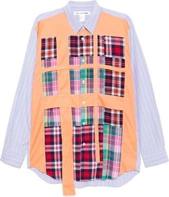 Comme Des Gar&ccedil;ons Camicia tartan - Blu