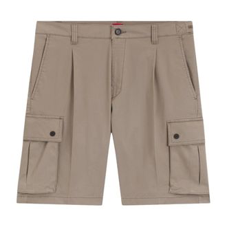 HUGO BOSS Hugo, Casual Shorts, male, Beige, Size: 2XL Straight-fit Shorts