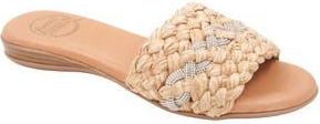 Andr&eacute; Assous Nahala Slide Sandal in Natural/Crystal at Nordstrom Rack, Size 10