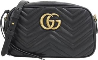 Gucci Pre-owned Vintage Schoudertas - Dames - Vintage Schoudertas - Zwart - ONE Size - Leer - Vintage