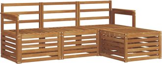 vidaXL Conjunto De Sof&aacute;s De Exterior 4 Uds. Natural Vidaxl
