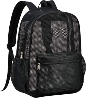 Generic Mesh Bookbag - Lightweight Heavy Beach Backpack, Semi-Transparent College Backpack, Comfortable Translucent College Student Backpack for Swimming Comm