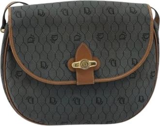 Dior Pre-owned Cross Body Bags, female, Black, Size: ONE SIZE Pre-owned Vintage honeycomb flap crossbody bag