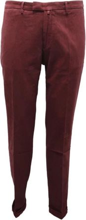 BRIGLIA 1949 Bordeaux broek gemaakt in Itali&euml; - Heren - Chinos - Rood - 2XL - Broeken