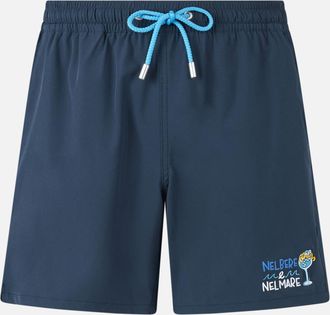 MC2 Saint Barth Man Comfort Swim Shorts With Nel Bere E Nel Mare Embroidery Insulti Luminosi Special Edition