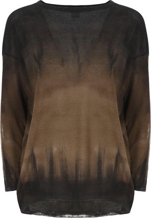Avant Toi Black Brown Gradient Crewneck Sweater