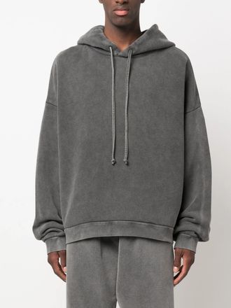 Acne Studios Unisex Logo Patch Hoodie in Black Cotton - Size 2XL